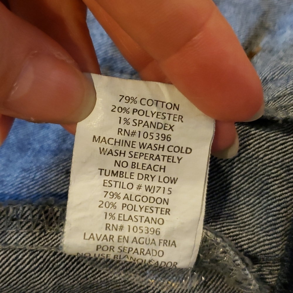 Blue Dark Wash Denim Vest L - Picture 5 of 5